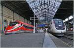 Der italienische ETR 400 Frecciarossa 1000 / V300 Zefiro zeigt sich zunehmend auch ausserhalb von Italien, wie hier zum Beispiel in Lyon Perrache.