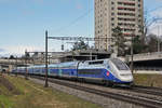 TGV 4725 fährt Richtung Bahnhof Muttenz.