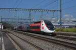 TGV Lyria 4717 durchfährt den Bahnhof Rupperswil. Die Aufnahme stammt vom 10.06.2021.