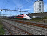 SNCF / LYRIA - TGV 4718 bei der durchfahrt im Bhf. Areal in Pratteln am 05.10.2023