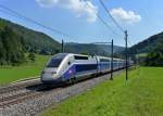 TGV 4722 nach Paris am 30.08.2013 bei Tecknau.