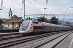 TGV Lyria 4730 durchfährt den Bahnhof Rupperswil. Die Aufnahme stammt vom 17.07.2021.