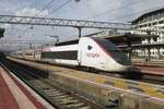 TGV Lyria 4401 verlässt Lyon Part-Dieu am 2 Juni 2014.
