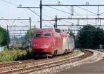 Die Thalys 4538 unterwegs nach Bw Watergraafsmeer bei Durchdafrt in Bf Muiderpoort am 02.