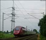 Thalys 9436 nach Paris Nord als Umleiter an der ehem. Anrufschranke 6.6.2009