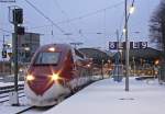 Thalys Triebzug 4331 als THA9448 (+20) nach Paris-Nord im Aachener Hbf 20.12.09