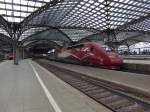 Thalys Richtung  Paris Grade de Nord  aufgenommen am 23.4.14 in Köln Hbf