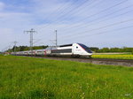 SNCF - TGV 4414 unterwegs bei Lyssach am 30.04.2016
