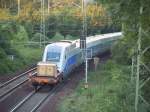 Zur technischen Inbetriebnahme wurde am 28.07.2004 ein TGV POS auf einen Eisenbahn-Testring nach Tschechien geschleppt.