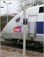 TGV POS 4419 Gesicht in Mulhouse.