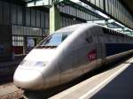 Am 14.06.2007 TGV 4408 der SNCF bei der einfahrt in den Stuttgarter Hbf.
Strecke Paris-Stuttgart.