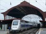 TGV POS 4411 steht als TGV 9211 Paris Est - Zrich HB abfahrbereit in Strasbourg (Straburg); 26.03.2009  