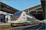 Der TGV Lyria 4410 wartet in Lausanne auf die Abfahrt nach Paris Gare de Lyon.
