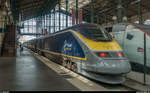 Der modernisierte Eurostar TGV TMST 3219, steht am 28. August 2017 in Paris Gare du Nord.