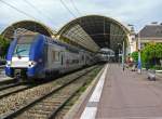 Die SNCF Computermaus 419 ist vor wenigen Augenblicken aus Richtung Ventimiglia-Menton im Bahnhof Nice Ville eingetroffen und wird nun weggestellt.