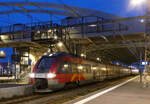 Triebzug 27903 als TER im Bahnhof Sète mit neuer Passarelle. Sète, 3.3.2026