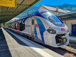 Z 31551 des Leman Express in Saint-Gervais-Le Fayet, 02.08.2022.