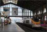 Abfahrt, aber nicht nach London -     Ein TMST Eurostar-Triebzug verlässt den Gare du Nord in Paris in Richtung Lille.