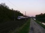 SNCF TGV-Rseau 550 fhrt in der Abendmmerung als Zug Nummer TGV9572 von Strasbourg (18:17) nach Paris-Est (20:34).