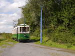 Triebwagen 432   der meterspurige Überlandstraßenbahn Lille-Roubaix-Tourcoing.