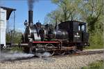 CFTR, die charmante Museumsbahn im Neubreisacher Urwald. Abfahrt 030 TB 134  Theodor  an der Haltestelle Sanssouci. Artzenheim, April 2019.