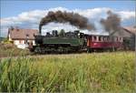 Dollertalbahn, ein kaum bekanntes Museumsjuwel.

Abfahrt aus Guewenheim. 020+020T système Mallet n° 10416 beschleunigt den Museumszug auf dem letzten erhaltenen Abschnitt der Strecke Richtung Sentheim. August 2017.