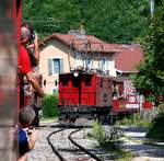 Zugkreuzung in La Motte les Bains, 26.8.2008.