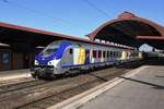 STRASBOURG (Grand Est/Département Bas Rhin), 15.10.2017, Wagen 101 des Unternehmens TER (= Transport express régional) Alsace im Bahnhof