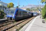 SNCF-Regionalverkehr Côte d'Azur (TER): Zwei elektrische Doppelstock-Triebzüge der Serie Z 23500 (Steuerwagen 231504 / 231545) treffen sich am 9.