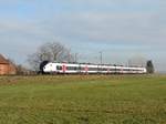 Schwindratzheim 14/12/2016 : wegen mangels von Triebzüge kommt ab und zu ein Coradia Liner (IC Triebwagen der SNCF) im Elsass im Einsatz.