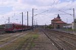 628 480 - 628 472 und 628 479 haben als Sonderzug aus Dillingen Saar den Bahnhof von Bouzonville im Département Moselle erreicht.