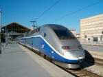 Ein TGV, soeben angekommen aus Paris im Marseille St.