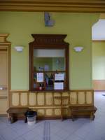 Innenansicht des Bahnhofs Valençay an der Meterspurstrecke der Chemin de fer du Blanc-Argent im Zentrum Frankreichs.