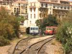 Blick vom B am BAhnhof von Calvi rechts steht Tw 204 links Tw 2001. Aufgenommen am 20.8.07