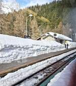 Mont-Blanc-Express__Die höchst gelegene Station der Strecke, Montroc-le-Planet auf 1.365 m kann mit ordentlich Schnee aufwarten !__01-03-2026 