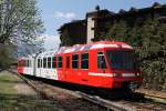 BDhe 4/8 821 als TER 18013 (St Gervais - Vallorcine (-Martigny)) bei der Einfahrt in den Bahnhof von Chamonix Mont-Blanc.
