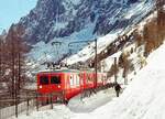 Zahnradbahn Chamonix- Montenvers (Mer de Glace ) Tw 43 Bergstation 26-02-2015