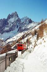 Zahnradbahn Chamonix- Montenvers (Mer de Glace)Tw 44 Bergstation 26-02-2015