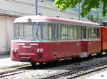 F - Mer de Glace - Dieseltriebwagen  Nr 62 der Chemins de Fer de Montenvers war am im Bahnhofsareal im Chamonix Mont Blanc abgestellt am 23.05.2010