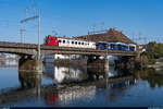 Stadler RBDe 567 173 & TMB Marie / Solothurn, 20. März 2022<br>
Überführung neuer Zug  Marie  für das Tramway du Mont Blanc Bussnang - Genève-La-Praille