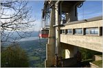 Mont Salève Luftseilbahn mit Blick nach Genève mit dem berühmten Jet d`eau.
