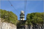 Bergstation der Luftseilbahn auf den Mont Salève am Stadtrand von Genève.