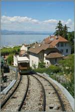 Unterwegs vom der Berg- zur Talstation kreuzen wir auf halbem Weg den  Gegenzug .