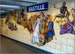 Archiv: Szenen der franzsischen Revolution, dargestellt an den Kachelwnden der Pariser Metro-Station  Bastille .