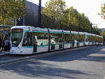 Straßenbahn Paris Linie T2 nach Pont de Bezons in Porte de Versailles, 15.10.2018.