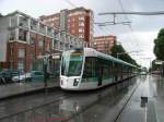 Tram Nummer 308 an der Endstation Porte d'Ivry der Linie T3.