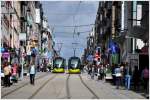 Die Einkaufsmeile Rue San Jors gehrt mehrheitlich den Fussgngern und der Tramway de Brest.