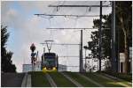 Gefllsbruch auf der Tramway de Brest in der Rue Saint-Exupry. (18.09.2013)