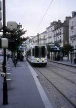Nantes SEMITAN SL 1 (M2 304) Gare SNCF im Juli 1992.