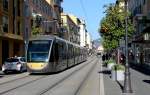 Nice / Nizza Lignes d'Azur SL T1 (Alstom Citadis-402 23) Avenue de la République am 11.